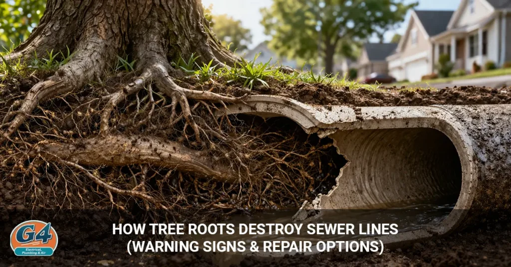 tree roots in sewer line