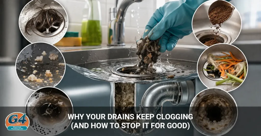 why drains keep clogging